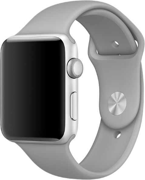 Ремешок для Apple Watch 38/40мм, силикон, серый бетон