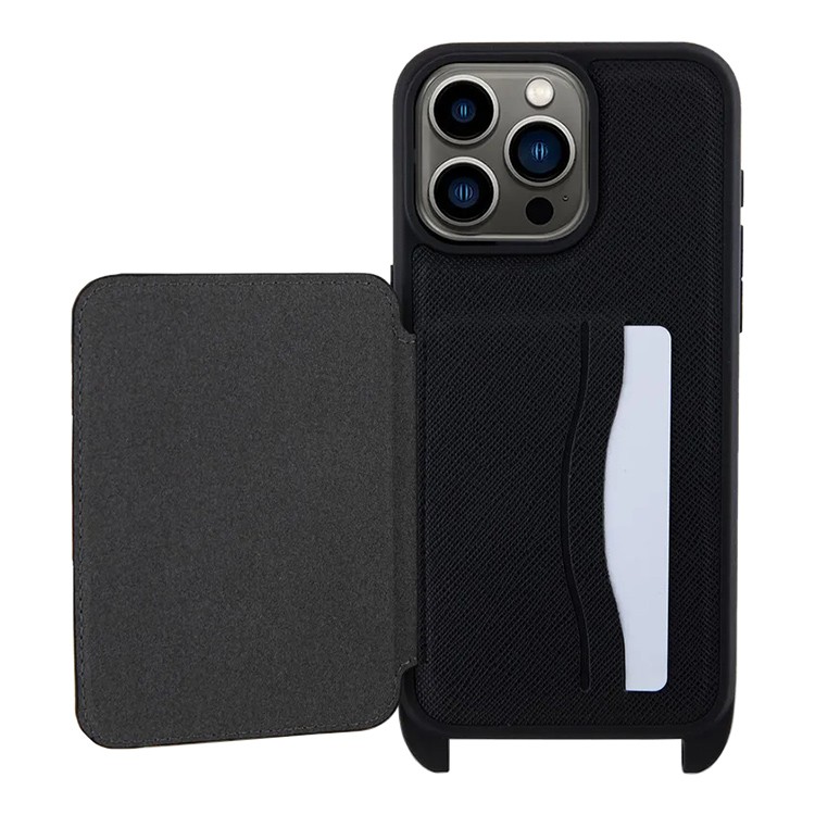 Чехол Karl Lagerfeld Saffiano Crossbody & Choupette Cardslot для iPhone 15 Pro, черный Фото-3