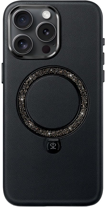 

Чехол PYNANA Dancing Circle Series MagSafe для iPhone 16 Pro Max, черный, Чехол Dancing Circle Series MagSafe для iPhone 16 Pro Max, черный