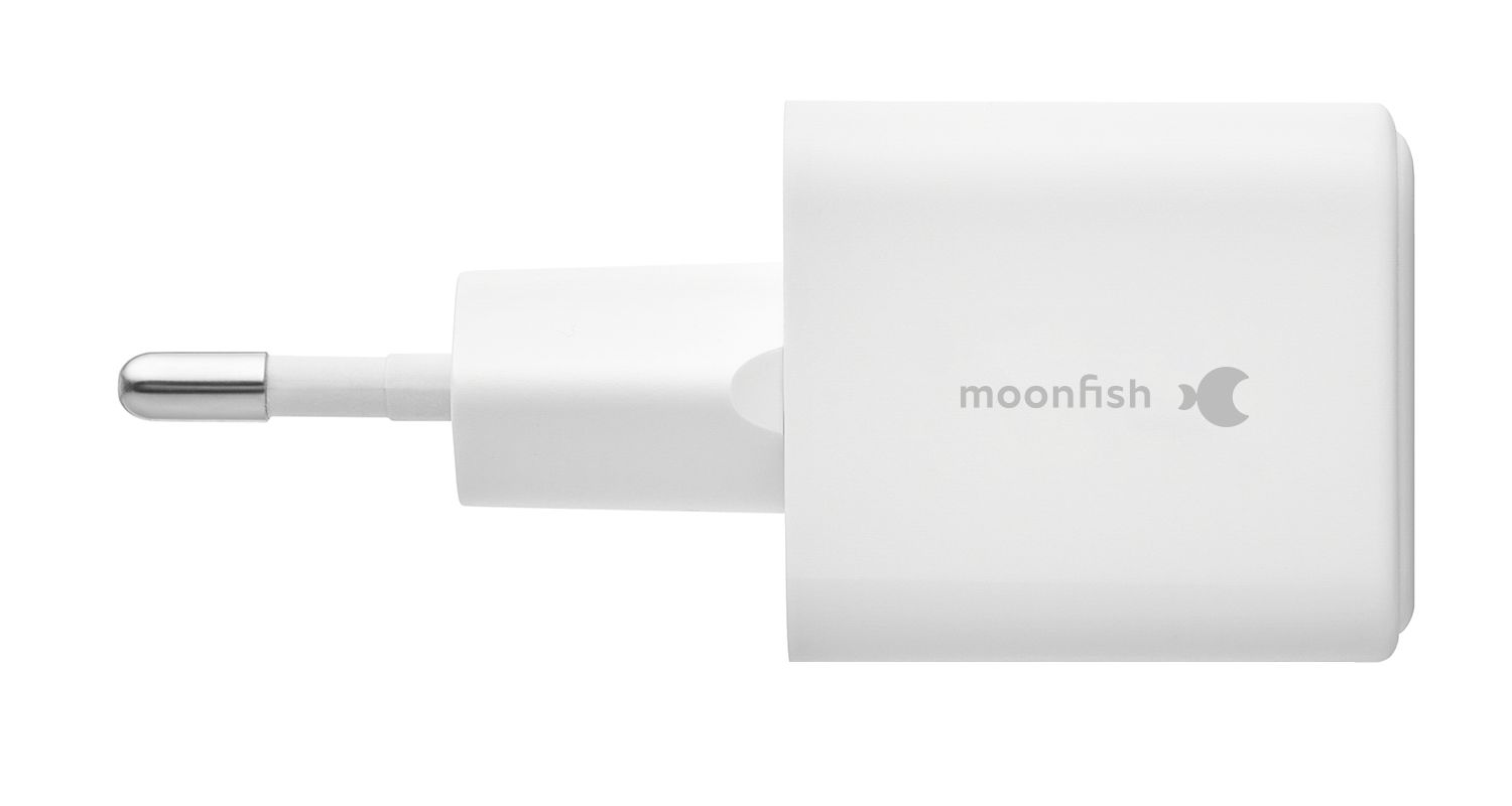 Сетевое зарядное устройство moonfish USB-C, GaN, PD, 30 Вт, белый Фото-2