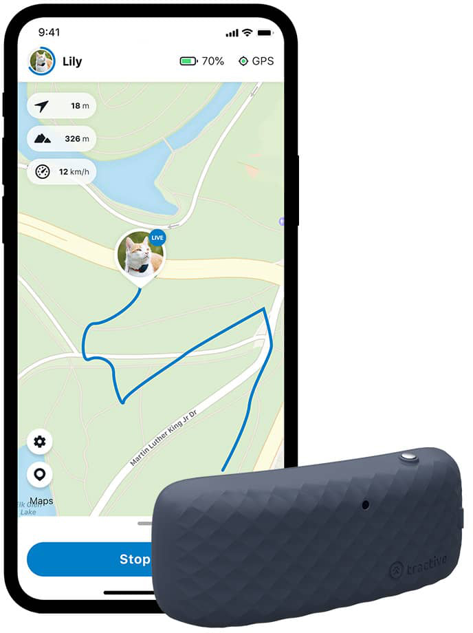 

Товары для питомцев Tractive, Синий, GPS-трекер для кошек GPS Cat 4 LTE, синий