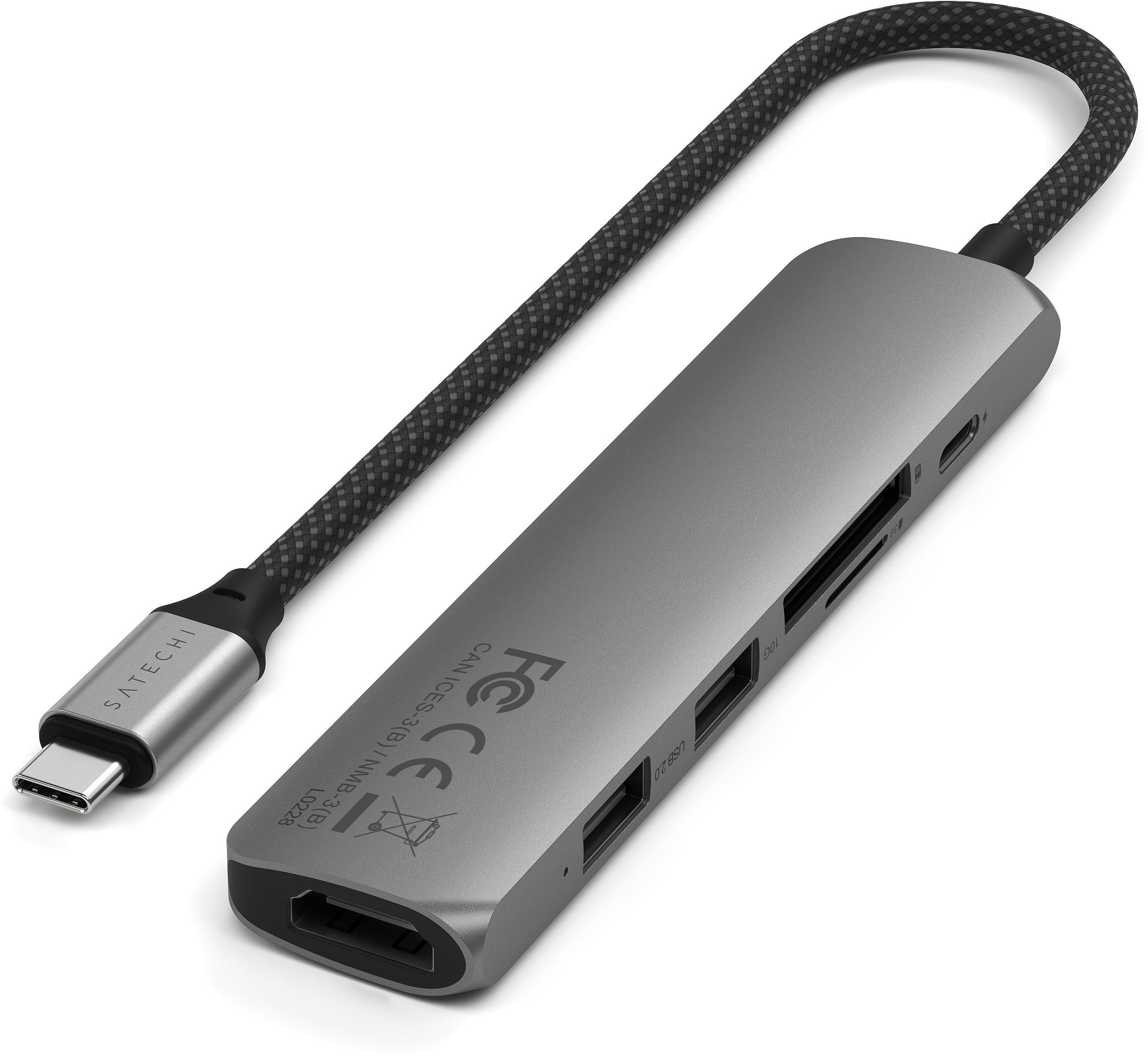 Адаптеры (переходники) Satechi Адаптер USB-C 6 in 1, серый космос