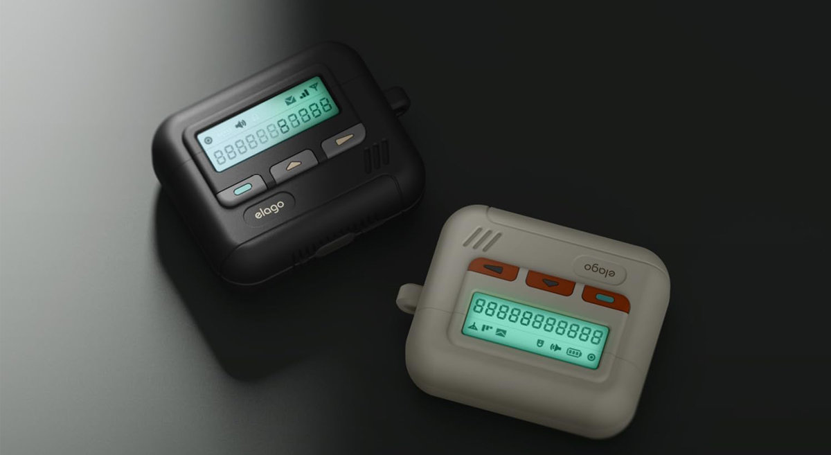 Чехол Elago Unique Pager для AirPods 4, силикон, белый Фото-4