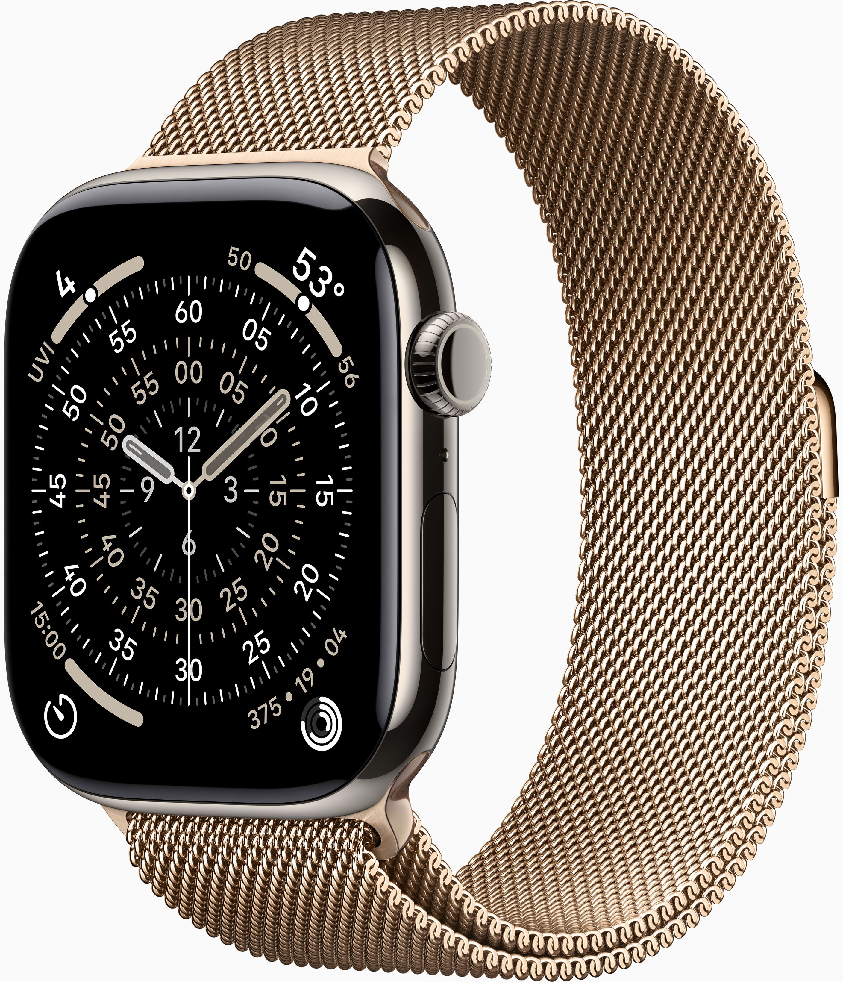 

Умные часы Apple Watch Series 11, 42 mm, GPS+Cellular, Gold Titanium Gold Milanese Loop, Золотой, Умные часы Watch Series 11, 42 mm, GPS+Cellular, Gold Titanium Gold Milanese Loop