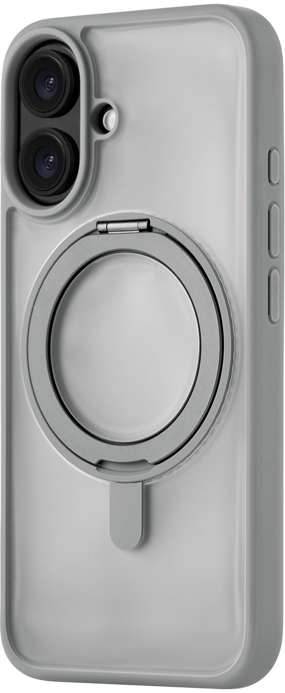 uBear Чехол Сlip 360 Case MagSafe для iPhone 16, silk-touch, серый