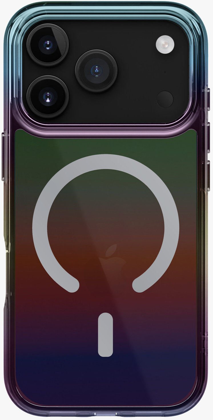 

Чехол Uniq Iridescia Midnight Quartz Magsafe для iPhone 17 Pro, радужный, Разноцветный, Чехол Iridescia Midnight Quartz Magsafe для iPhone 17 Pro, радужный