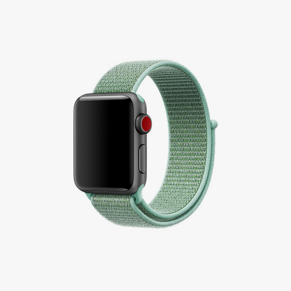 Браслет Apple Watch 38мм, спортивный, «зелёная лагуна» MRHT2ZM/A ...