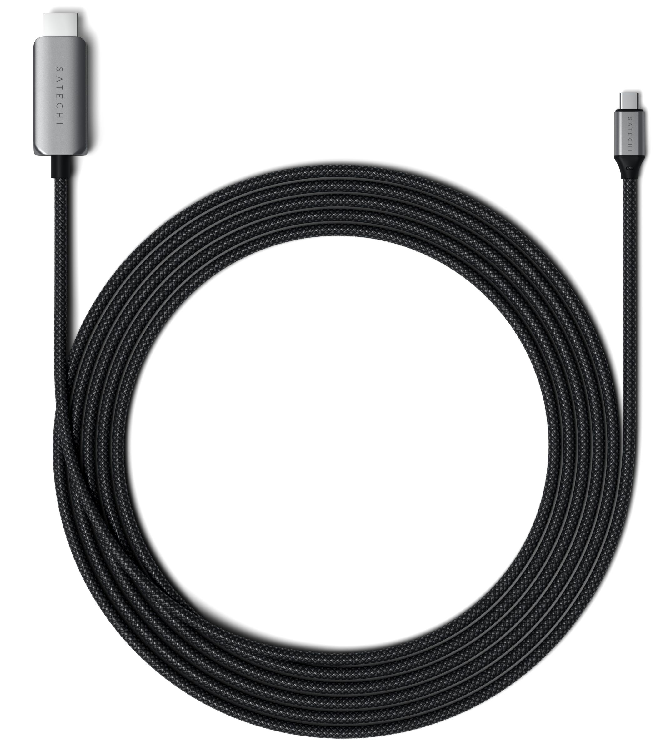 

Кабель Satechi USB-C - HDMI, 2 м, серый космос, Кабель USB-C - HDMI, 2 м, серый космос