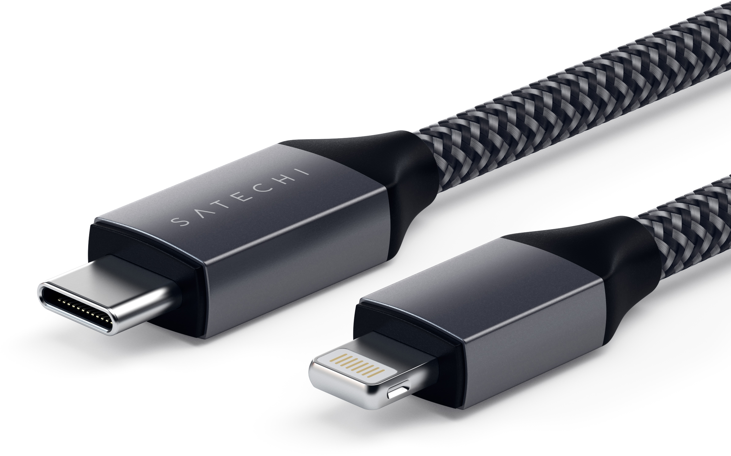 Кабель Satechi USB-C - Lightning (1,8 м), «серый космос» Вид№7