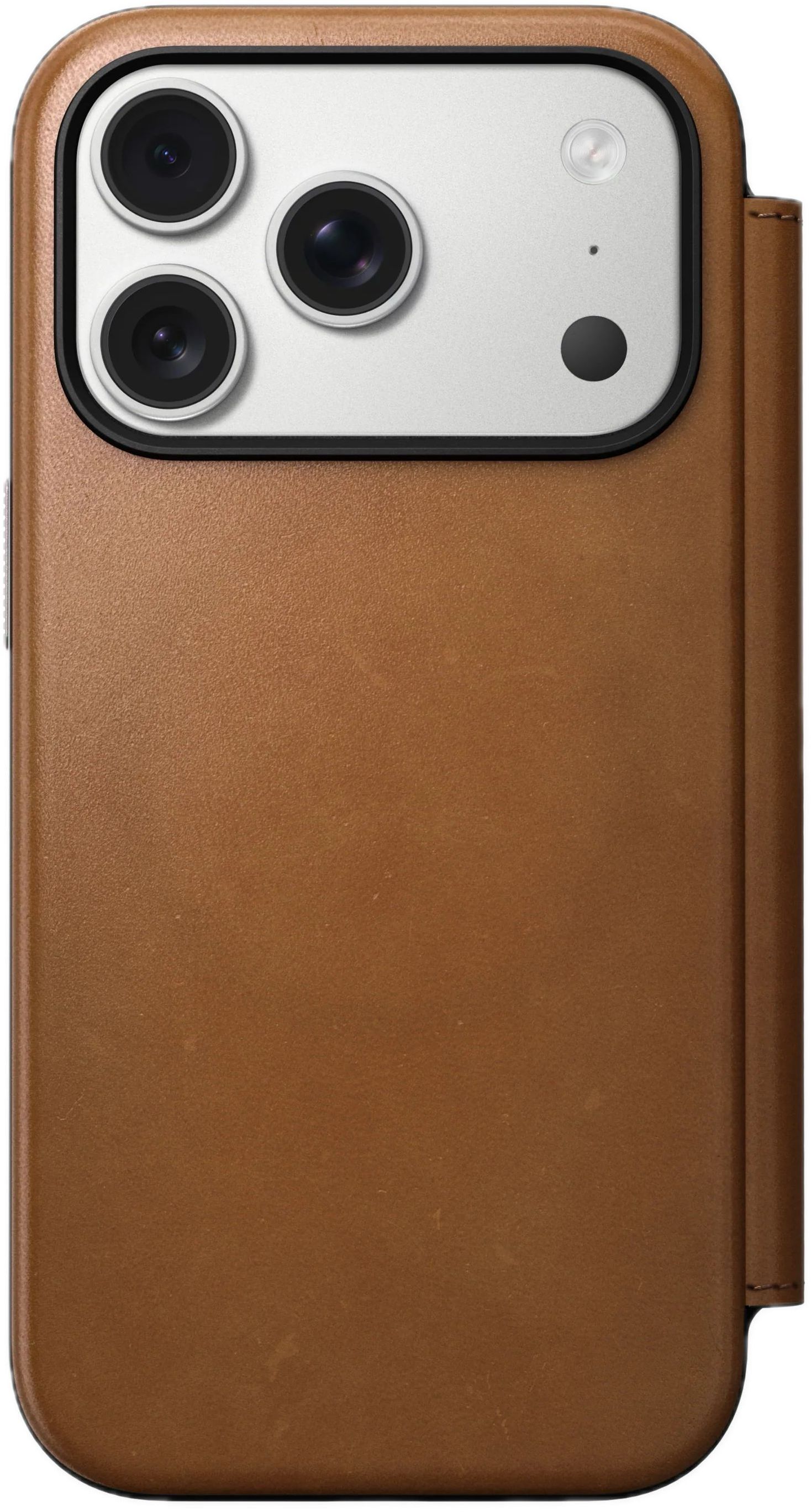 

Чехол Nomad Modern Folio MagSafe для iPhone 17 Pro, кожа, охра, Коричневый, Чехол Modern Folio MagSafe для iPhone 17 Pro, кожа, охра