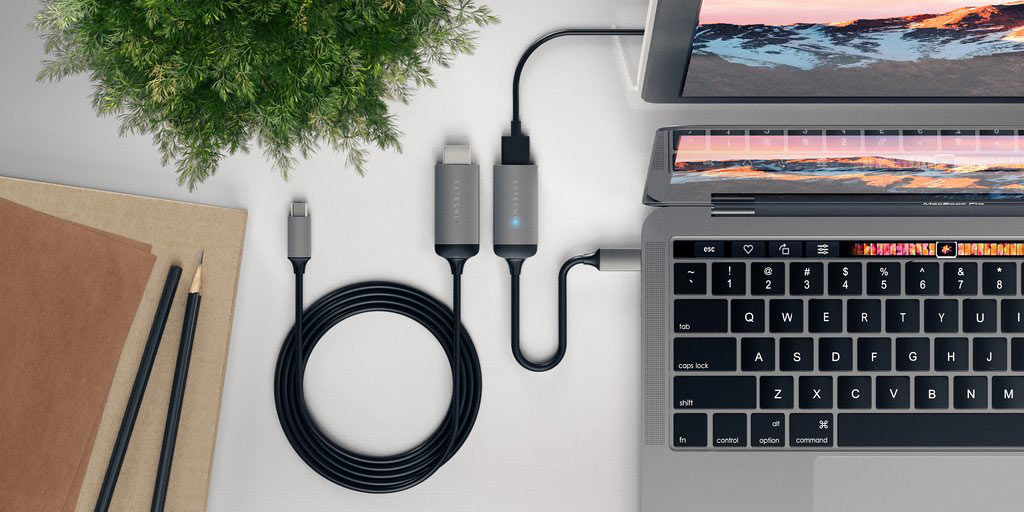 Кабель Satechi USB-C - HDMI 4K, 1.8м, серый космос Фото-5