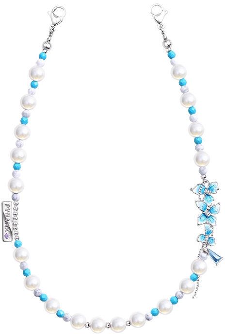Шнурки PYNANA Цепочка BlueFlower Series Pearl Phone Chain