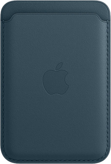 Чехол-бумажник MagSafe для iPhone, кожа, «балтийский синий»