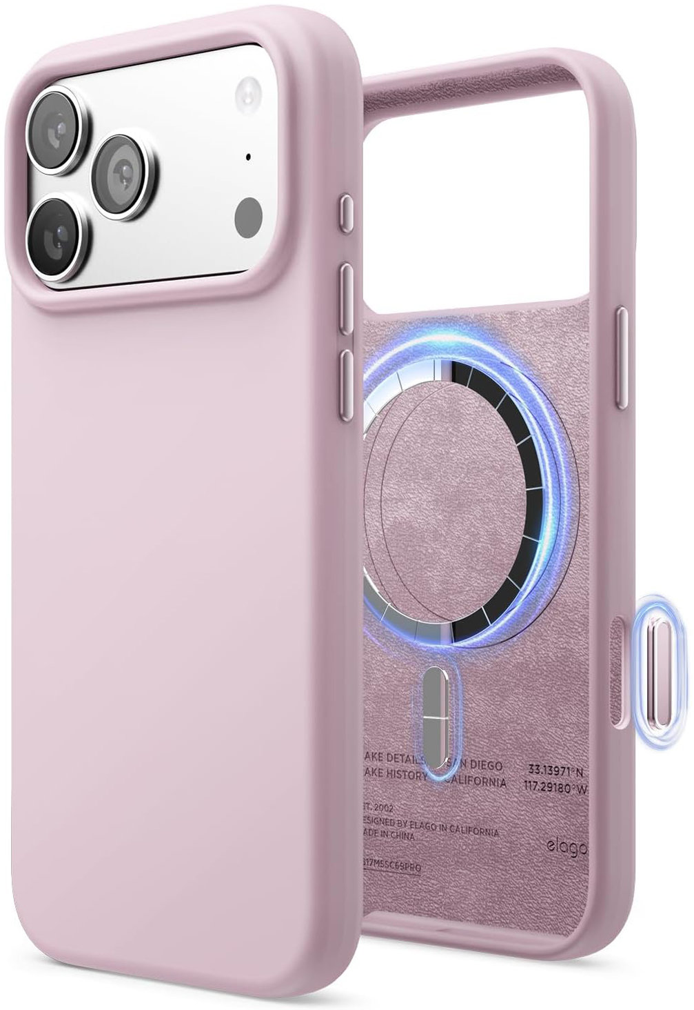 

Чехол Elago Magnetic Light Lilac для iPhone 17 Pro Max, MagSafe, силикон, светло-сиреневый, Чехол Magnetic Light Lilac для iPhone 17 Pro Max, MagSafe, силикон, светло-сиреневый