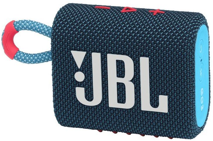 Акустика портативная JBL Go 3, синий/розовый JBLGO3BLUP, цвет сине-розовый - фото 2