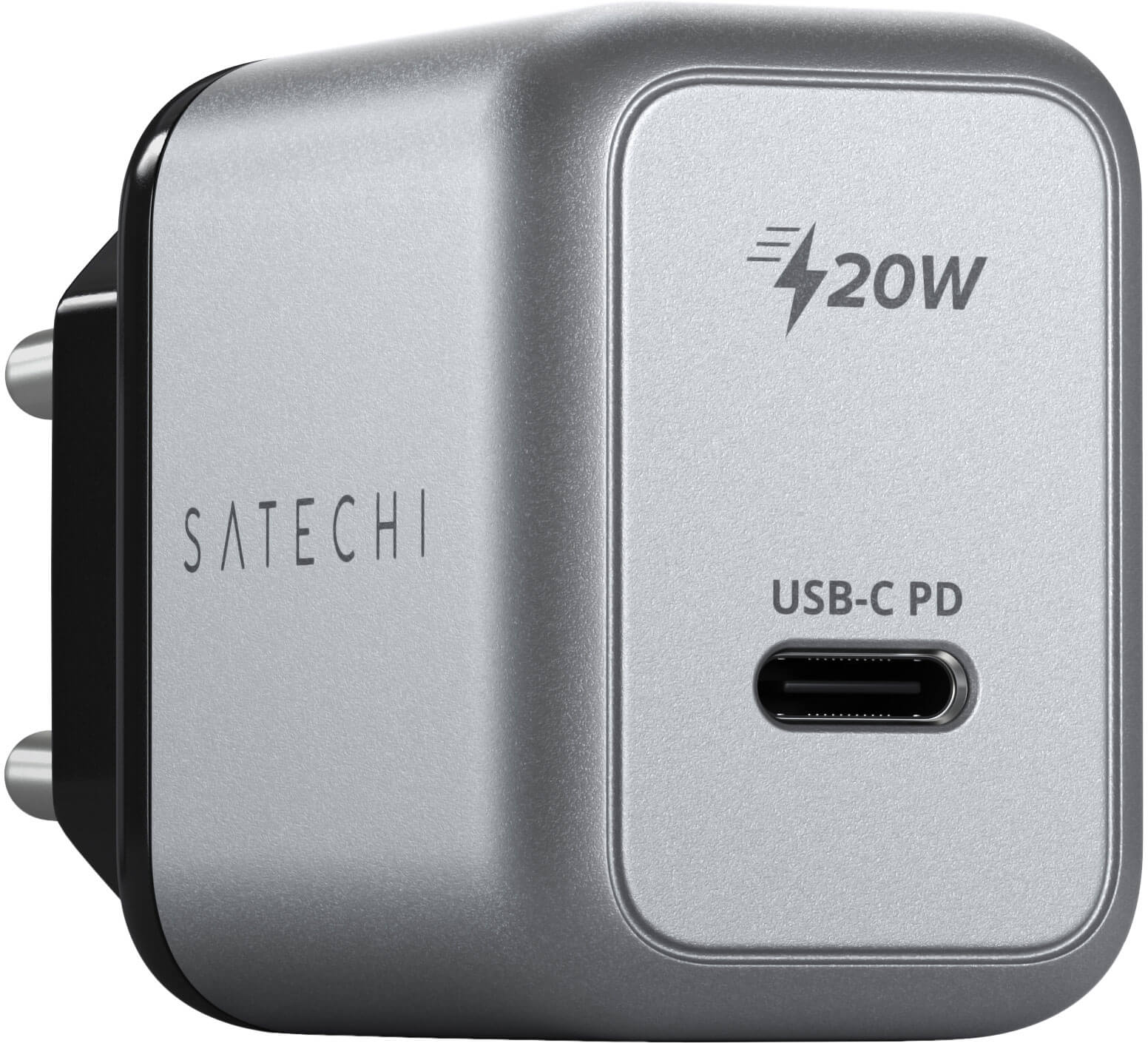 Сетевое зарядное устройство Satechi Wall Charger USB-C PD 20Вт, серый космос