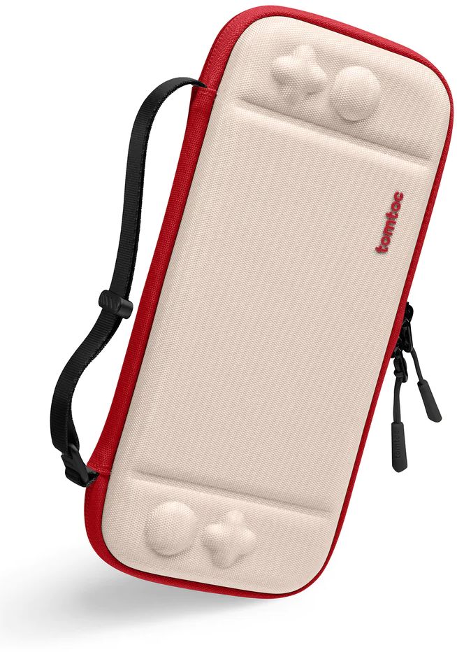 

Tomtoc Чехол для Nintendo Switch OLED Slim Case, красно-белый