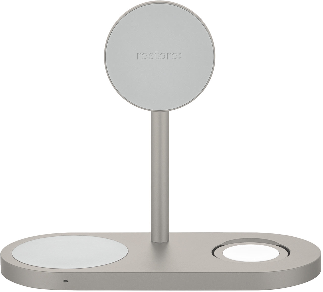 restore: Беспроводное зарядное устройство Powerbase Pro 3в1, 25Вт, Qi2, титан