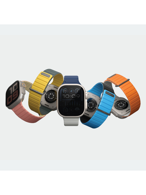 Ремешок Uniq Revix Evo для Apple Watch 38/41 мм, силикон, голубой/белый Фото-5