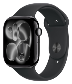Умные часы Apple Watch Series 11, 46 mm, Jet Black Aluminum Black Sport Band M/L