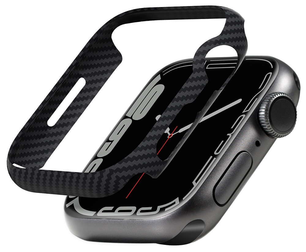 

Чехол Pitaka для Apple Watch 41 мм, кевлар, черный, Чехол для Apple Watch 41 мм, кевлар, черный