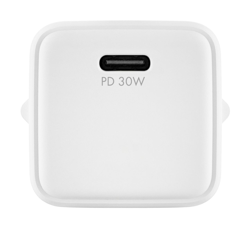 Сетевое зарядное устройство moonfish USB-C, GaN, PD, 30 Вт, белый Фото-3