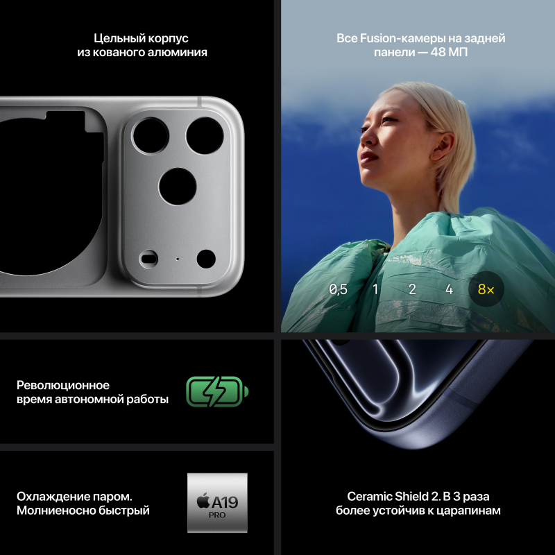 Купить Apple iPhone 17 Pro 256GB, Silver — цена, описание в