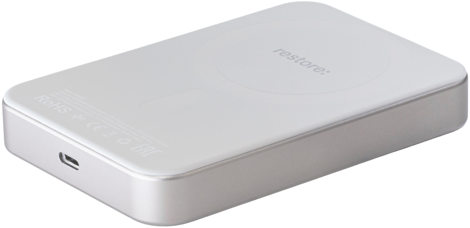 Внешний аккумулятор restore: Magnetic, 10000mAh, титановый Фото-4