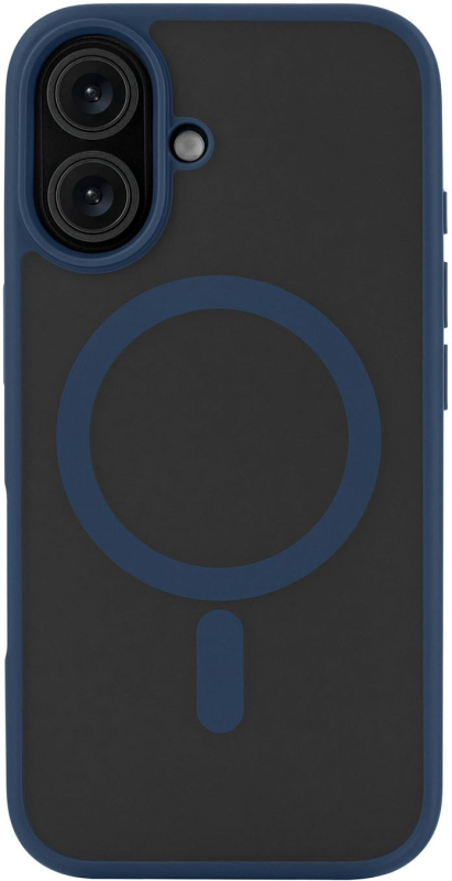 Чехол uBear Cloud Case MagSafe для iPhone 16, silk-touch, темно-синий Фото-2
