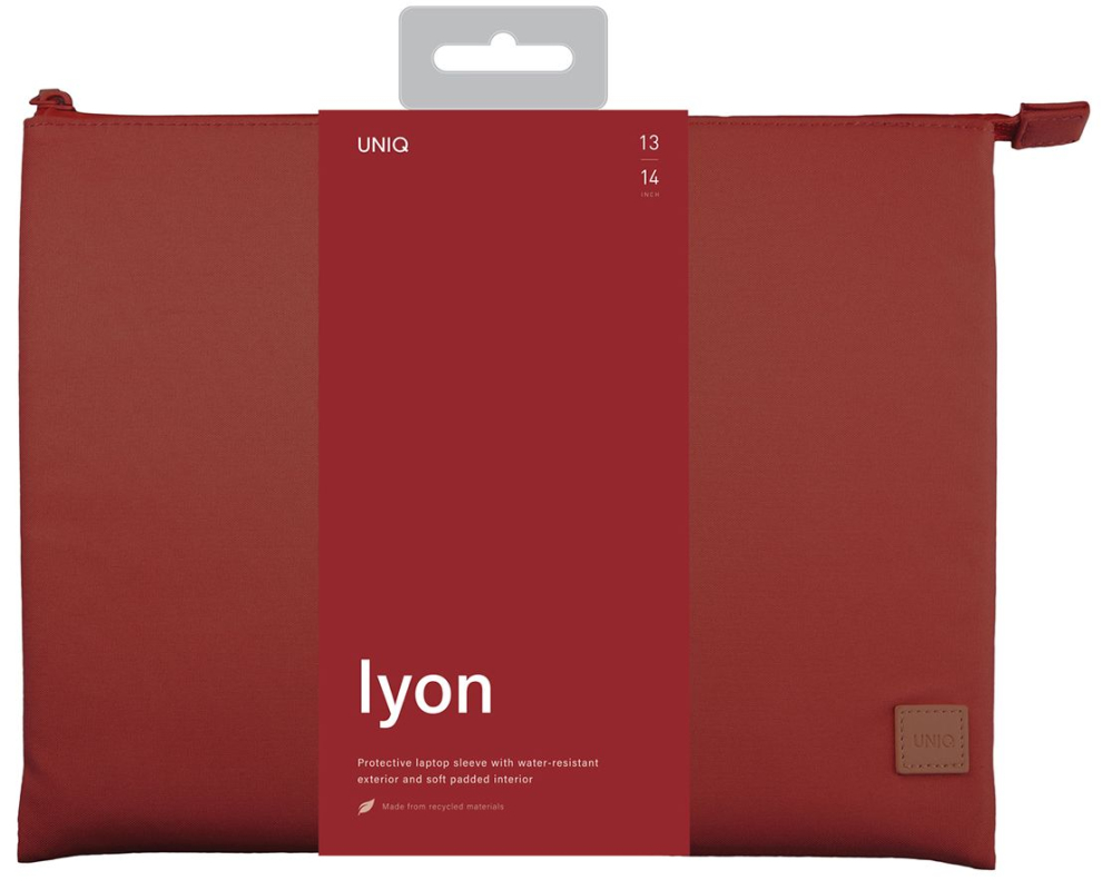 Сумка Uniq Lyon Sleeve для ноутбуков 14", нейлон, красный Фото-3