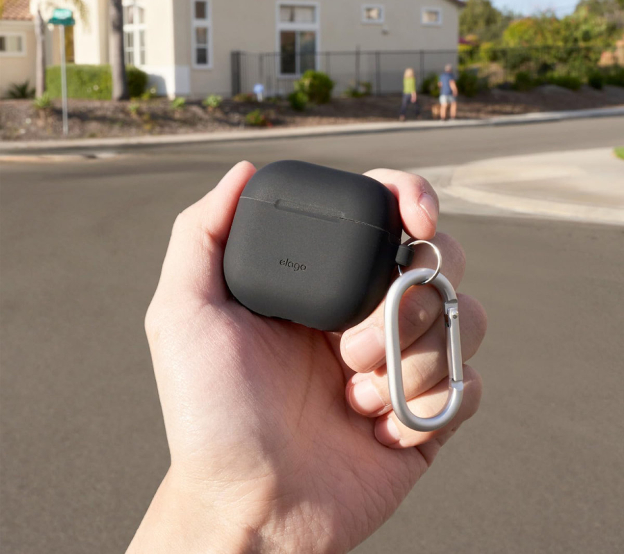 Чехол Elago Silicone Hang Case для AirPods 4, силикон, лавандовый Фото-3
