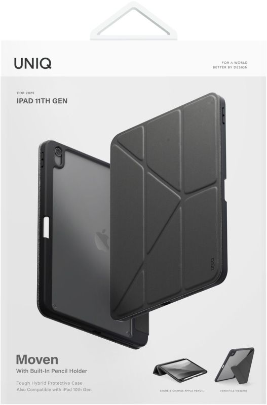 Чехол Uniq Moven для iPad 11 (2025)/10.9 (2022), серый Фото-4