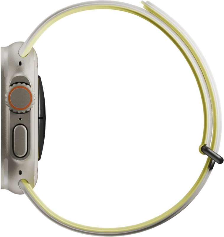 Ремешок Native Union Active Strap для Apple Watch 42/44/45/49 мм, L, силикон, лимонный+серый Фото-3