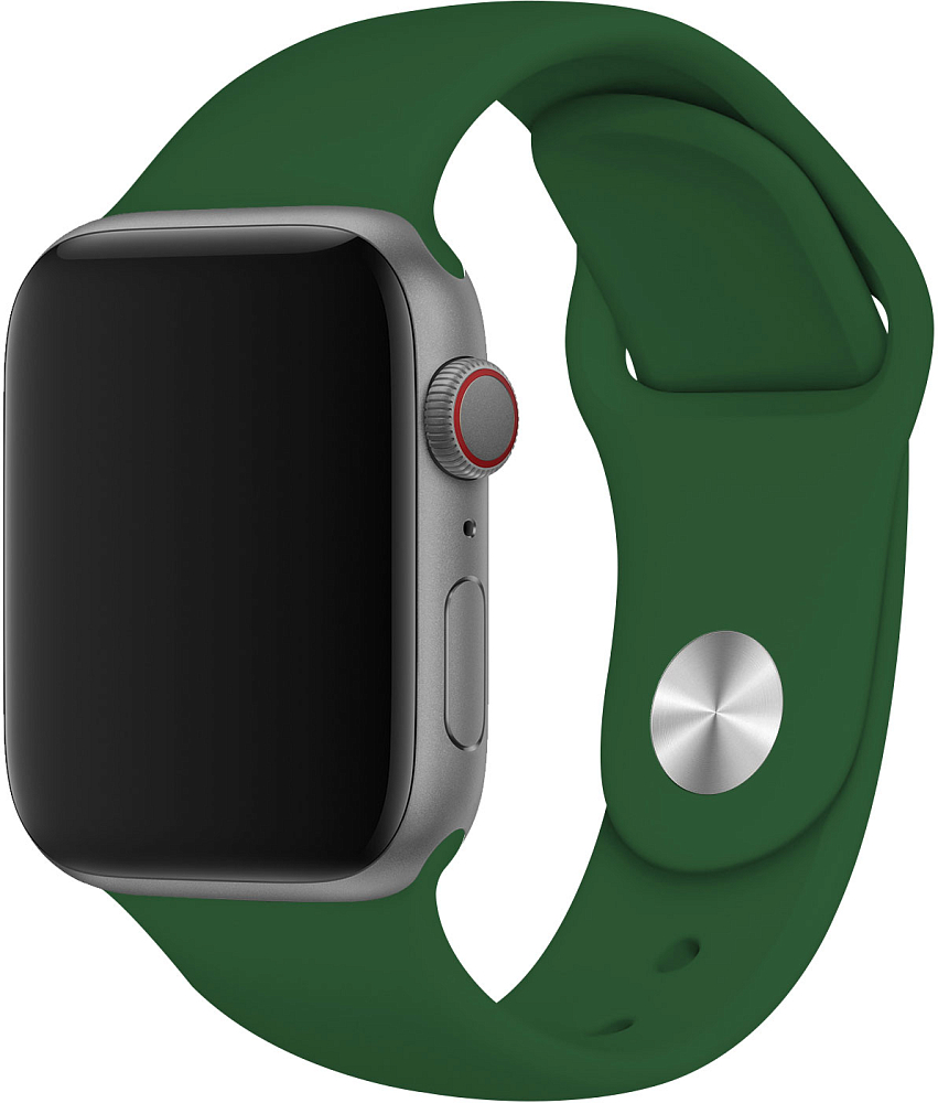 

moonfish Ремешок для Apple Watch 38/40мм, силикон, клевер, «зелёный клевер»