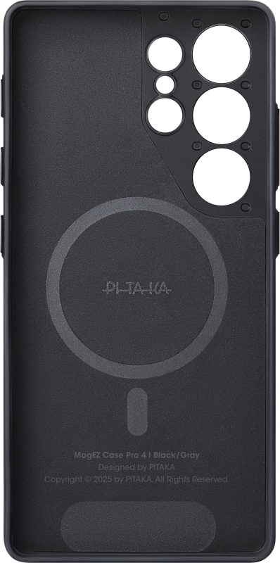 Чехол Pitaka Pitaka PIN Button для Galaxy S25 Ultra, кевлар, черный Фото-3