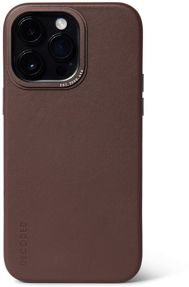 

Decoded Чехол Leather Back Cover для iPhone 14 Pro, кожа, коричневый