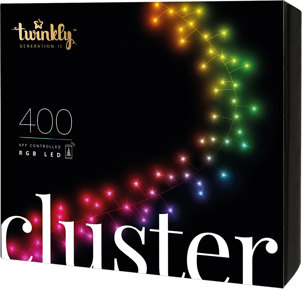 фото Гирлянда елочная электрическая cluster 400 multicolor led (6м) twinkly