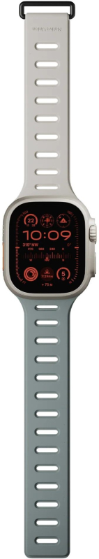 Ремешок Native Union Active Strap для Apple Watch 42/44/45/49 мм, L, силикон, зеленый+серый Фото-7
