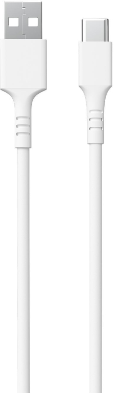 Кабель moonfish USB-A - USB-С, 1м, 3A, вспененный силикон, белый