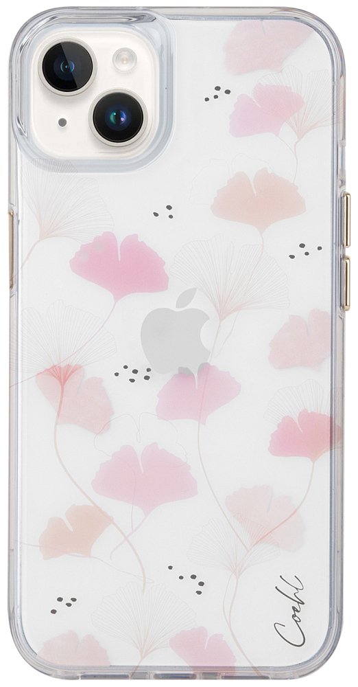 

Uniq Чехол COEHL Meadow для iPhone 14 Plus, Spring Pink, Прозрачный
