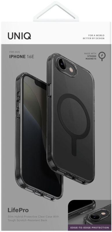 Чехол Uniq Lifepro Xtreme Clear MagSafe для iPhone 16e, серый Фото-4