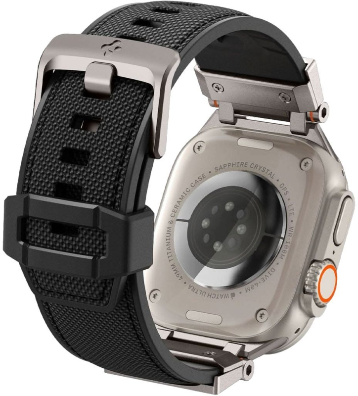 Ремешок Spigen DuraPro Armor Band для Apple Watch 42/44/45/49 мм, черный Фото-6