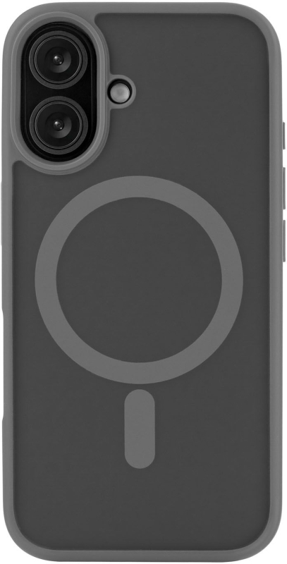 Чехол uBear Cloud Case MagSafe для iPhone 16, silk-touch, серый Фото-2