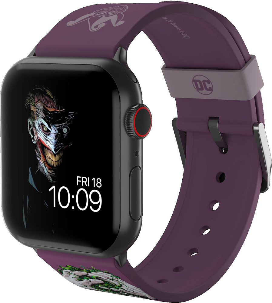 

Ремешки MobyFox, Фиолетовый, Ремешок для Apple Watch DC Joker Modern Comic, силикон, фиолетовый