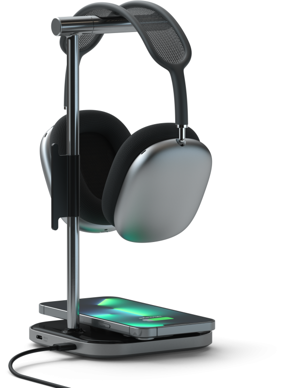 Подставка Satechi Headphone Stand 2 in 1 + БЗУ, серый космос Фото-4