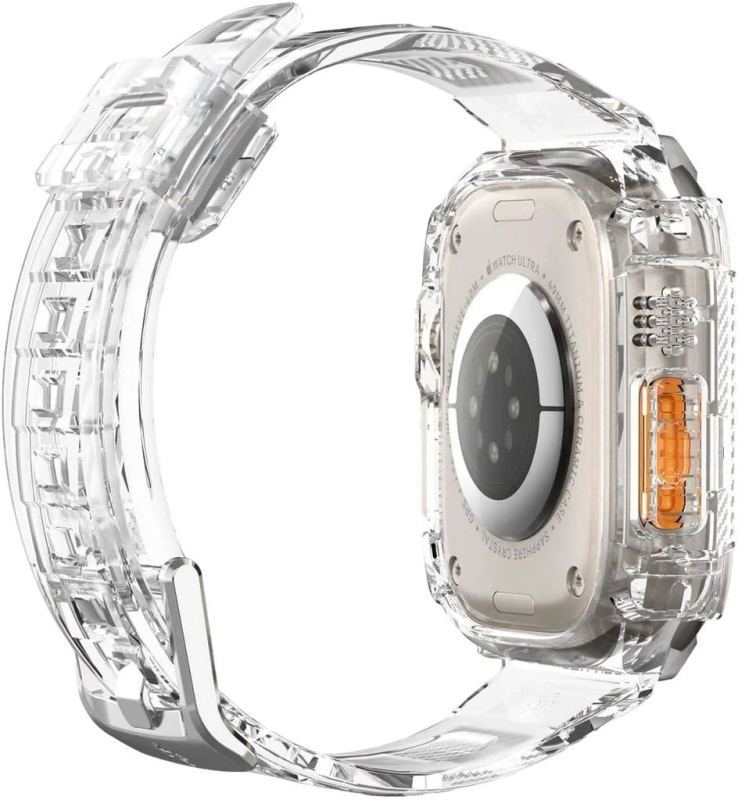 Ремешок Spigen Rugged Armor Pro Crystal Clear для Apple Watch Ultra, 49 мм, прозрачный Фото-2
