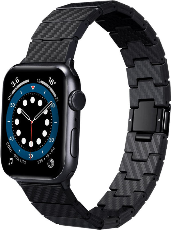 Ремешок Pitaka Modern для Apple Watch, 42/44/45mm, карбон, черно-серый