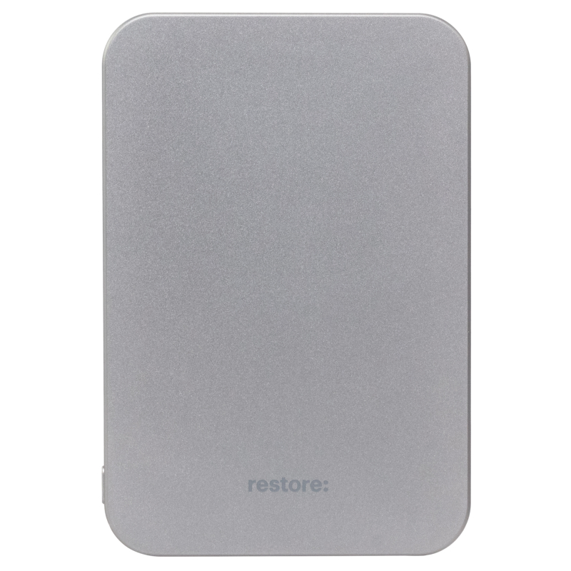 Магнитный беспроводной внешний АКБ restore: hello, world! Magsafe, 10W, 3000 mAh, темно-серый