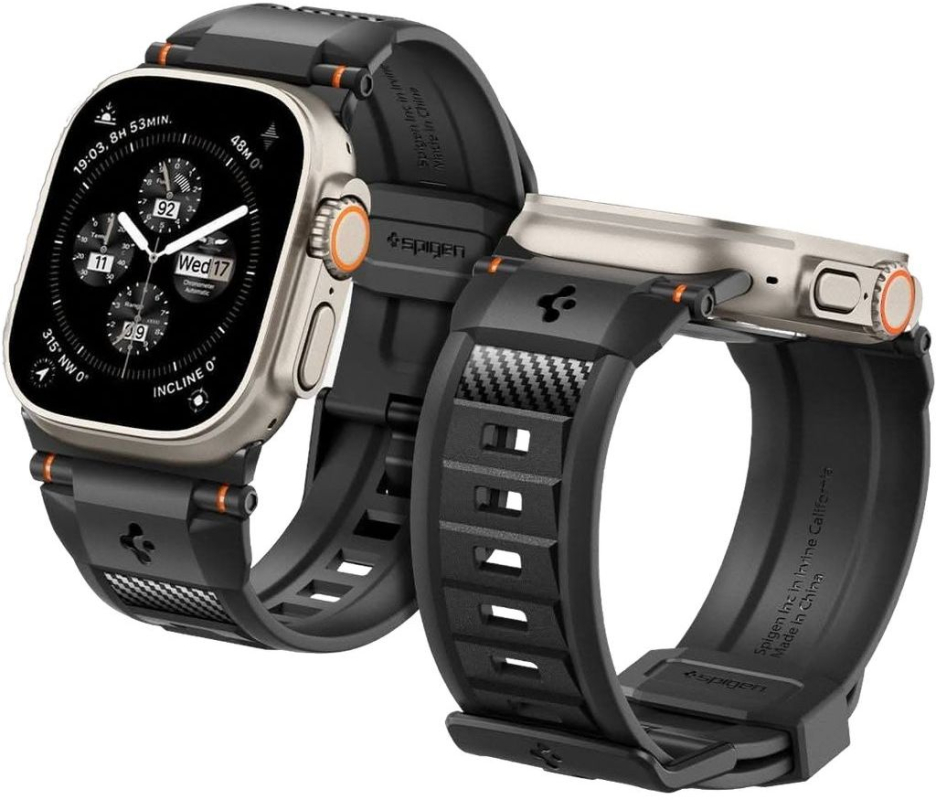 Ремешок Spigen Rugged Ultra Band для Apple Watch 49/46/45/44/42 мм, матовый черный Фото-8