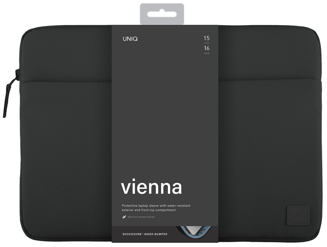 Сумка Uniq Vienna Sleeve для ноутбуков 16", нейлон, черный Фото-3
